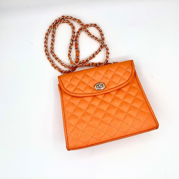 $24 Vintage Jennifer More Tangerine Crossbody Bag.  In Great Condition - Picture 1 of 6